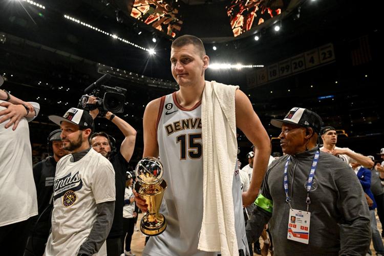 Official Denver Nuggets 2023 NBA Champions Players Names Trophy