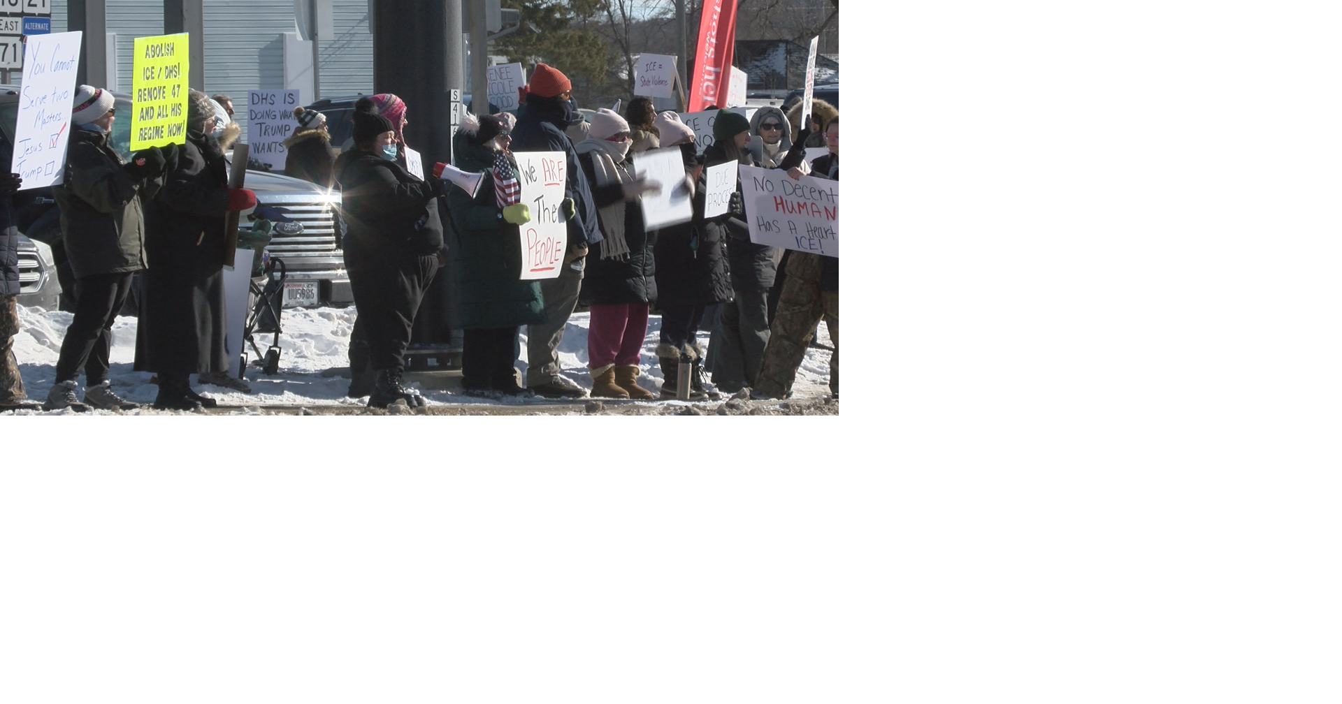 Protest against ICE held in Sparta Friday | Coulee Region News | wxow.com