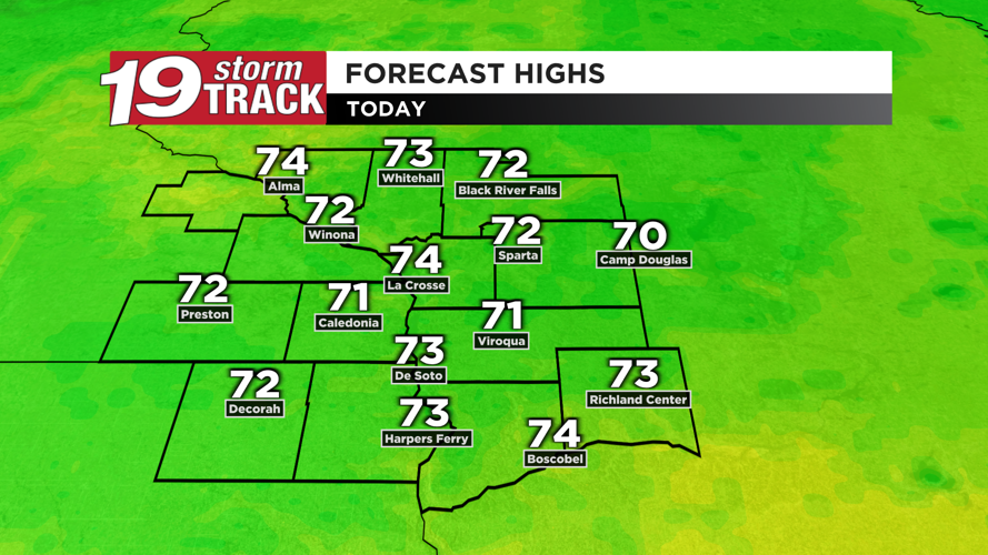 A warm and mostly dry day ahead; rain chances increase to end the week ...