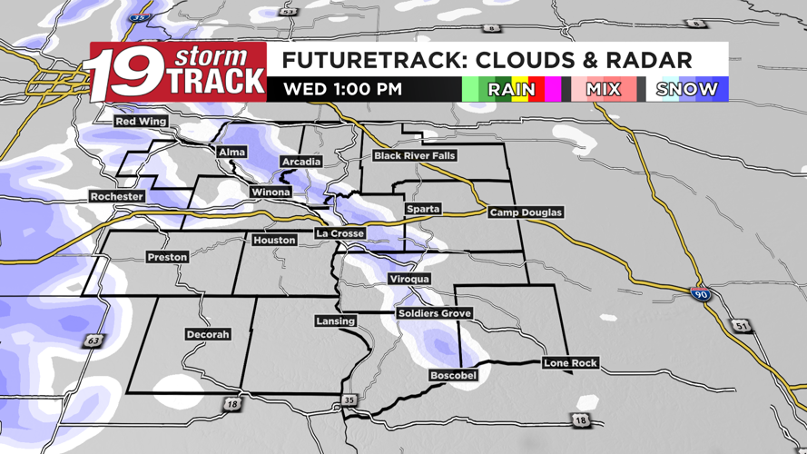 Tracking slightly moderating temperatures and two chances of snow the ...