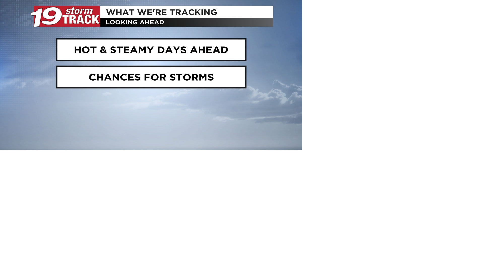 Hot and very humid days ahead along with a few storm chances mixed in ...