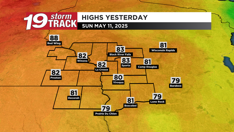 Another warm and sunny day ahead to begin the week... but changes are ...