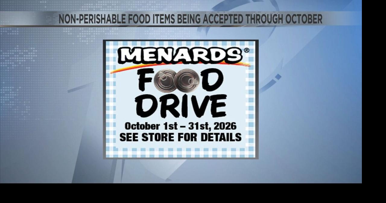 Menards teams up with local food pantries for month-long food drive