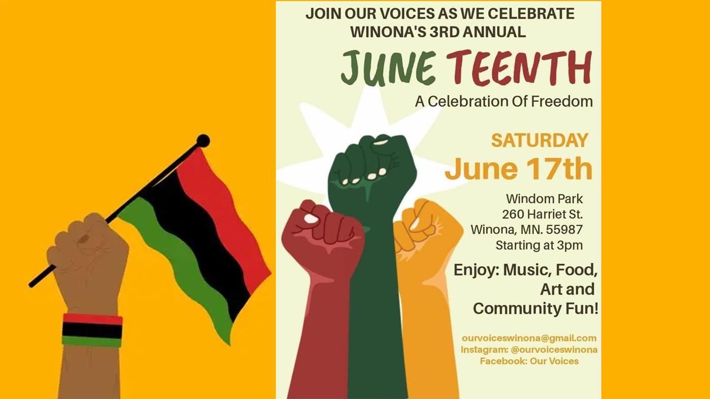 Our Voices hosting 3rd Annual Juneteenth Celebration | News 19 Daybreak |  wxow.com
