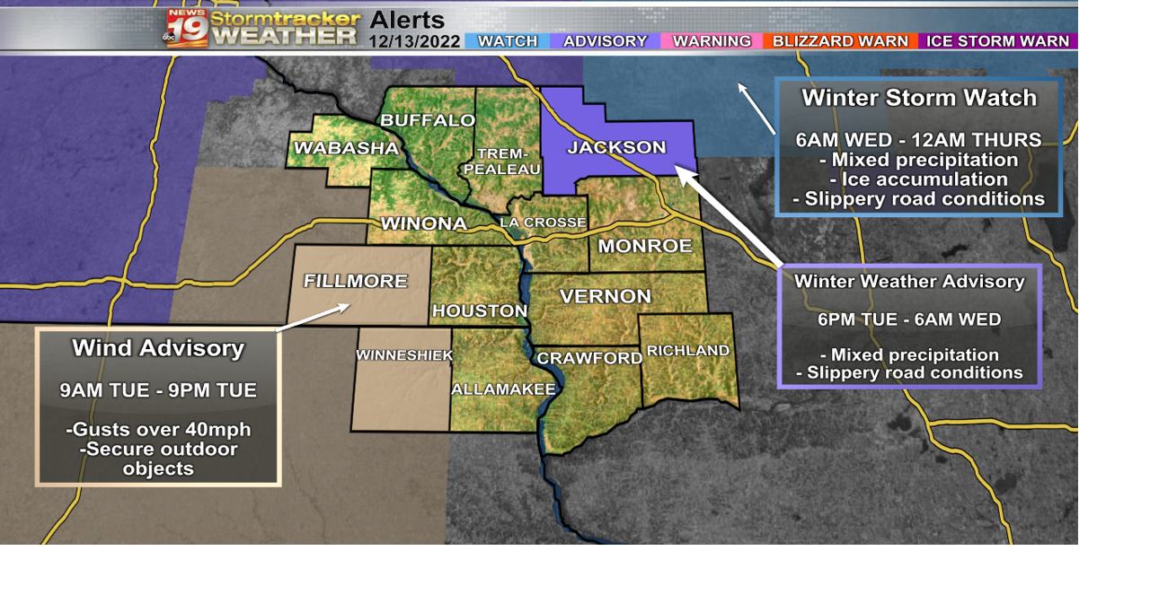 Winter Weather Advisories reach the Coulee Region Meteorology