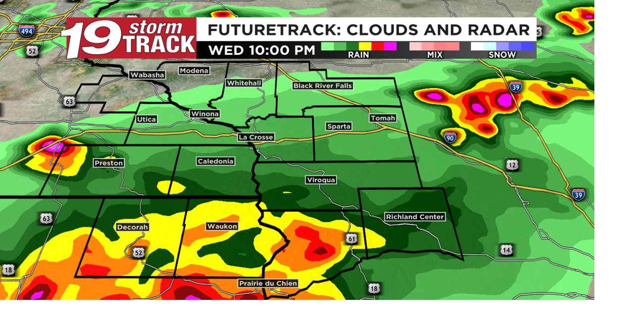 Showers rolling through this evening; Rest of the week is mostly dry