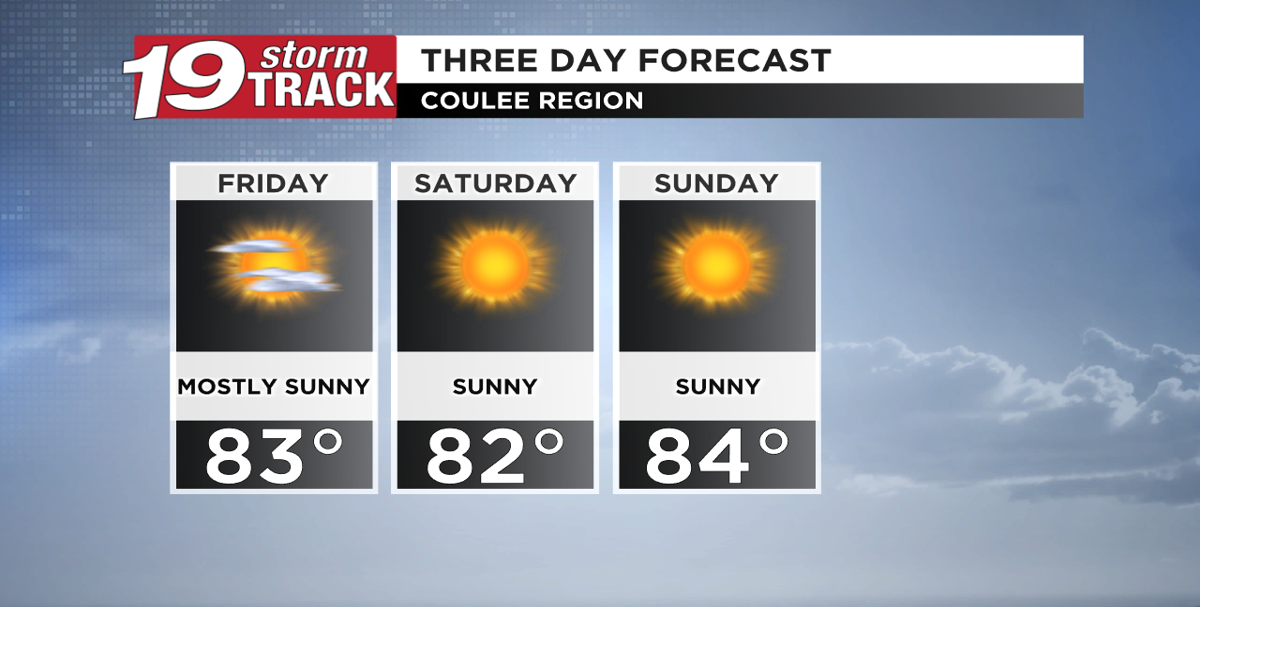 A warm weekend ahead with highs in the 80s | Top Stories | wxow.com