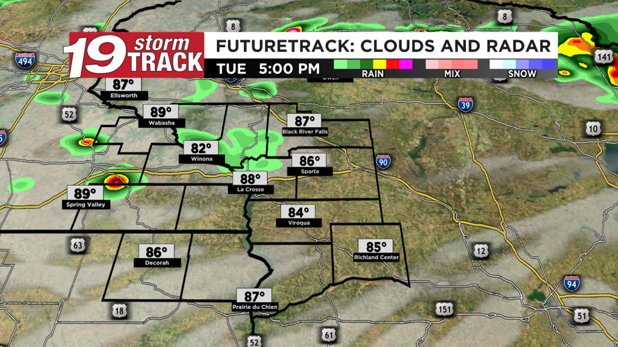 A toasty Tuesday with a slight chance of storms | News | wxow.com