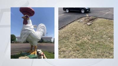 Fowl Crime: Someone steals massive chicken statue from Osseo Family  Restaurant, Crime and Courts