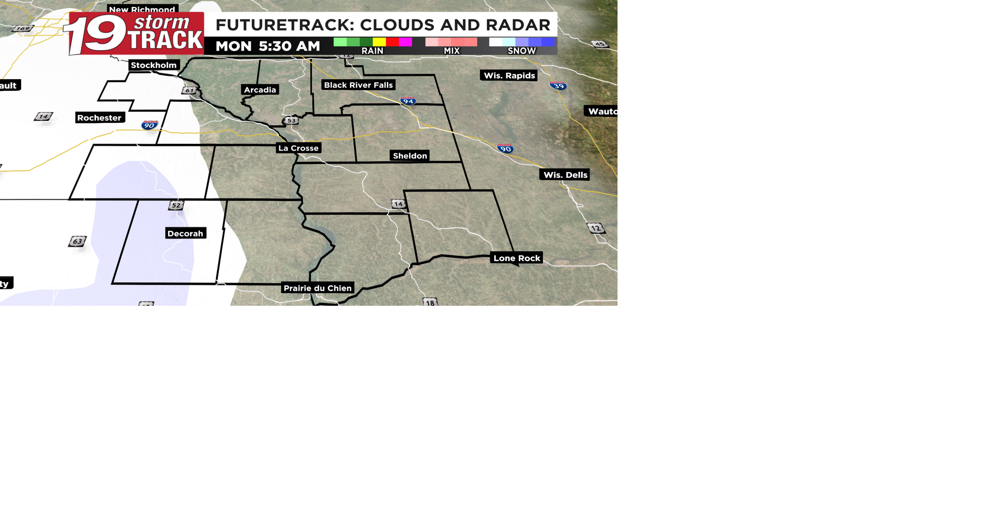 A few chances for flurries and light snow Monday morning; A wintry mix ...