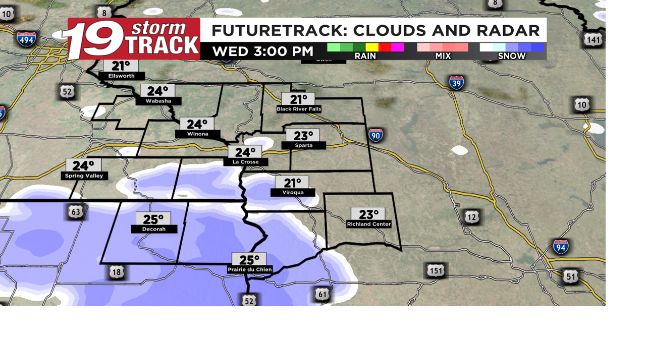 Light snow showers Tuesday night with an additional round of snow ...