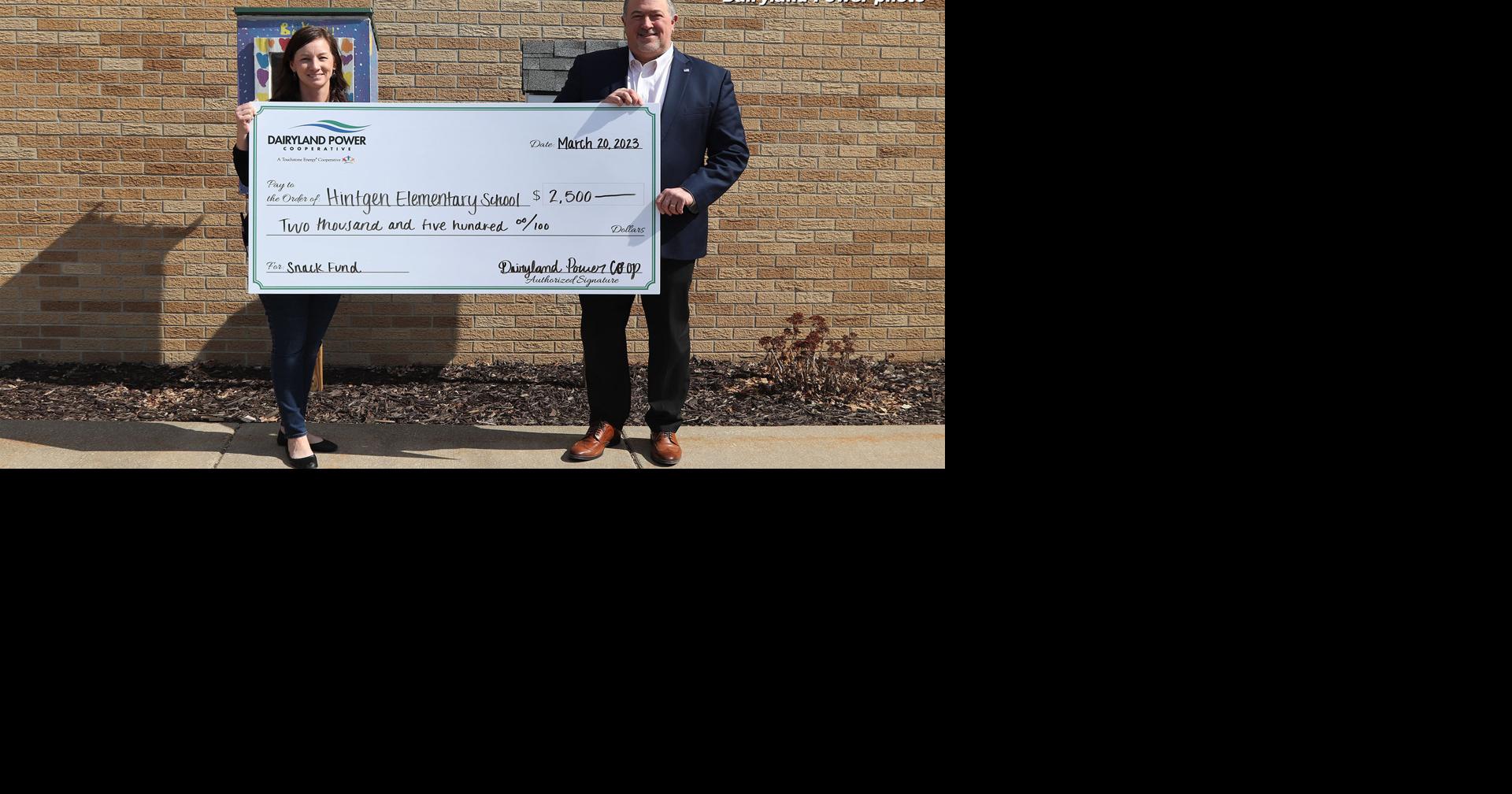 Hintgen Elementary gets donation from Dairyland Power and its CEO