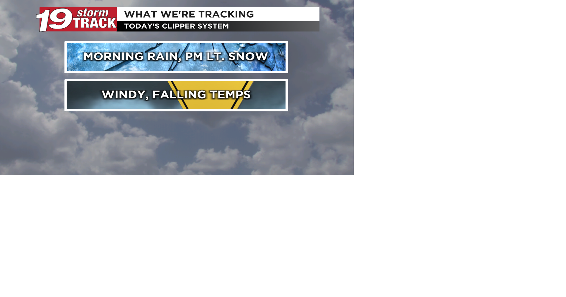 Thursday's forecast to feature rain changing to light snow, gusty winds ...