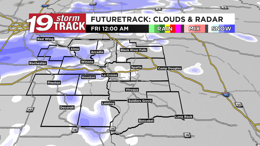 Off and on scattered light snow showers expected over the next few days ...