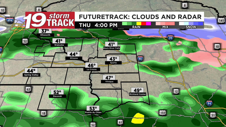 A swing in temperatures over the next few days with a slight chance of ...