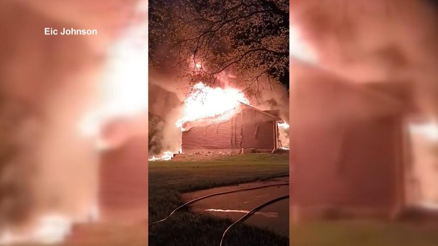 Fire engulfs a home in Brice Prairie