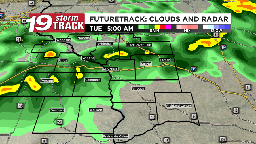 Breezy winds on Tuesday with morning rain chances | Top Stories | wxow.com