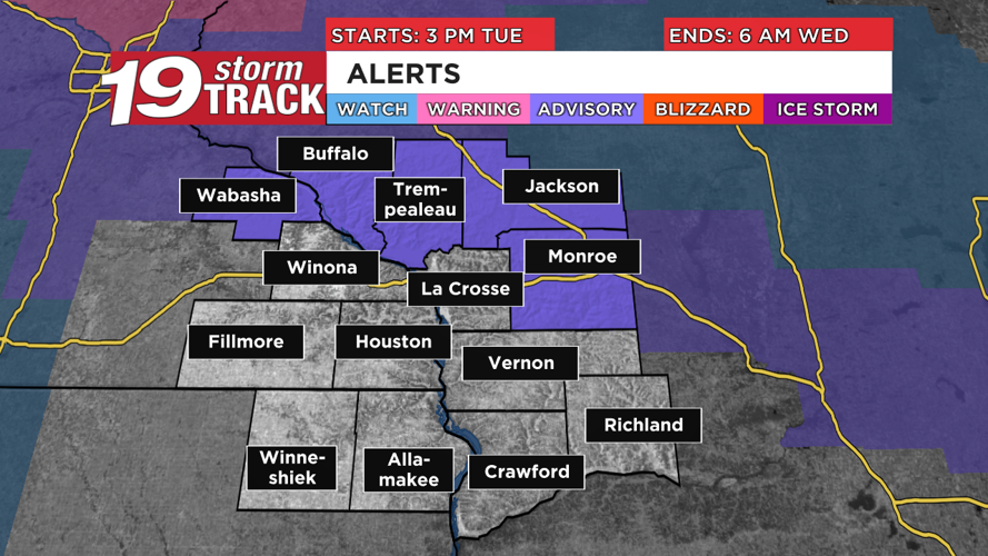 A wintry mess on Tuesday with freezing rain, snow, and a wintry mix ...