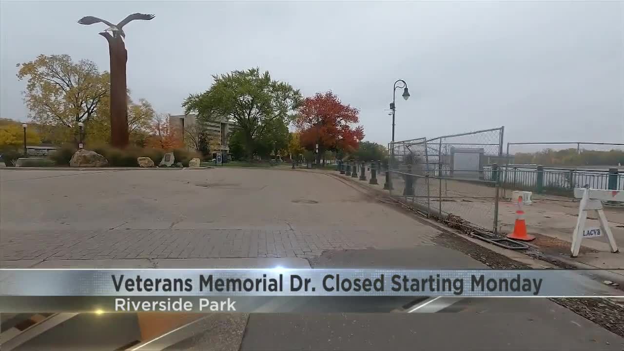 Road through Riverside Park closing for construction work