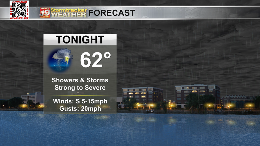 Strong to severe storms possible Thursday night. | 19 Storm Track ...