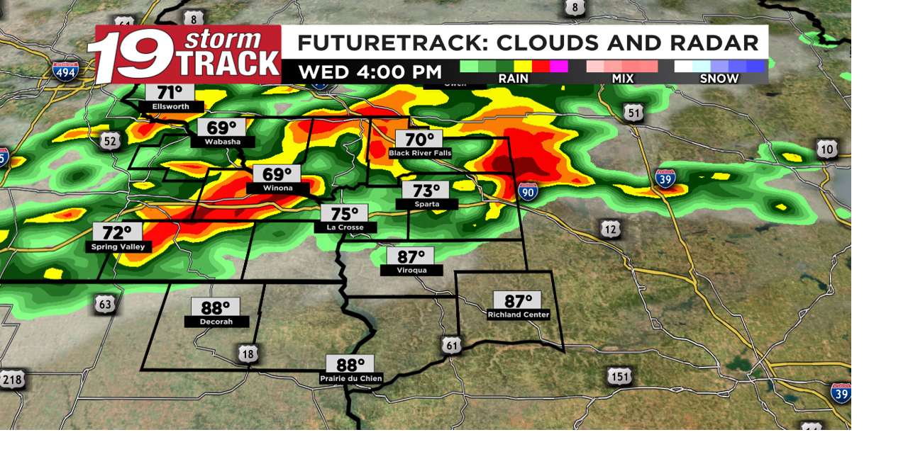 A dry Tuesday before our next potential for heavy rain on Wednesday