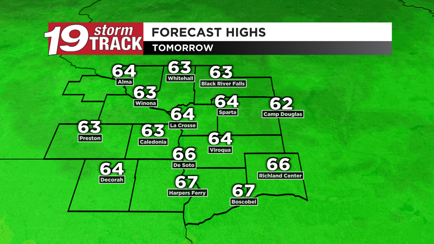 Breezy and much cooler the next few days with a few rain chances mixed