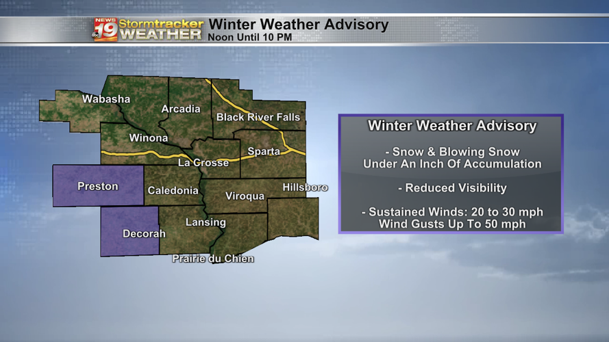 High impacts possible from wind and snow Weather