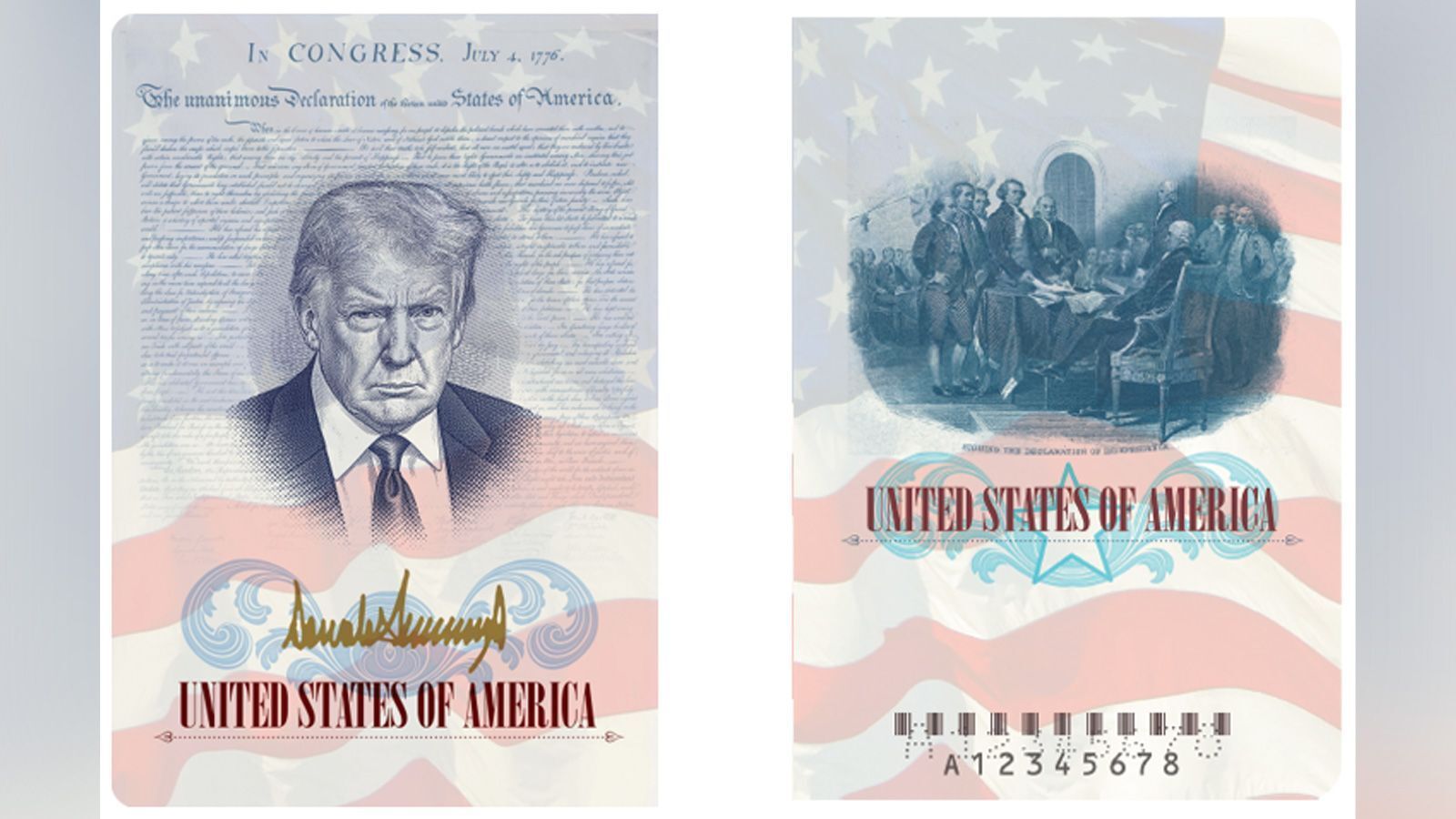 US to issue passports featuring Trump's picture to commemorate