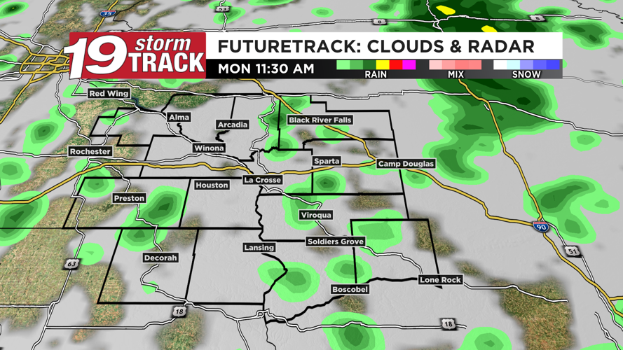 Scattered showers today; drier Tuesday and Wednesday before more rain ...