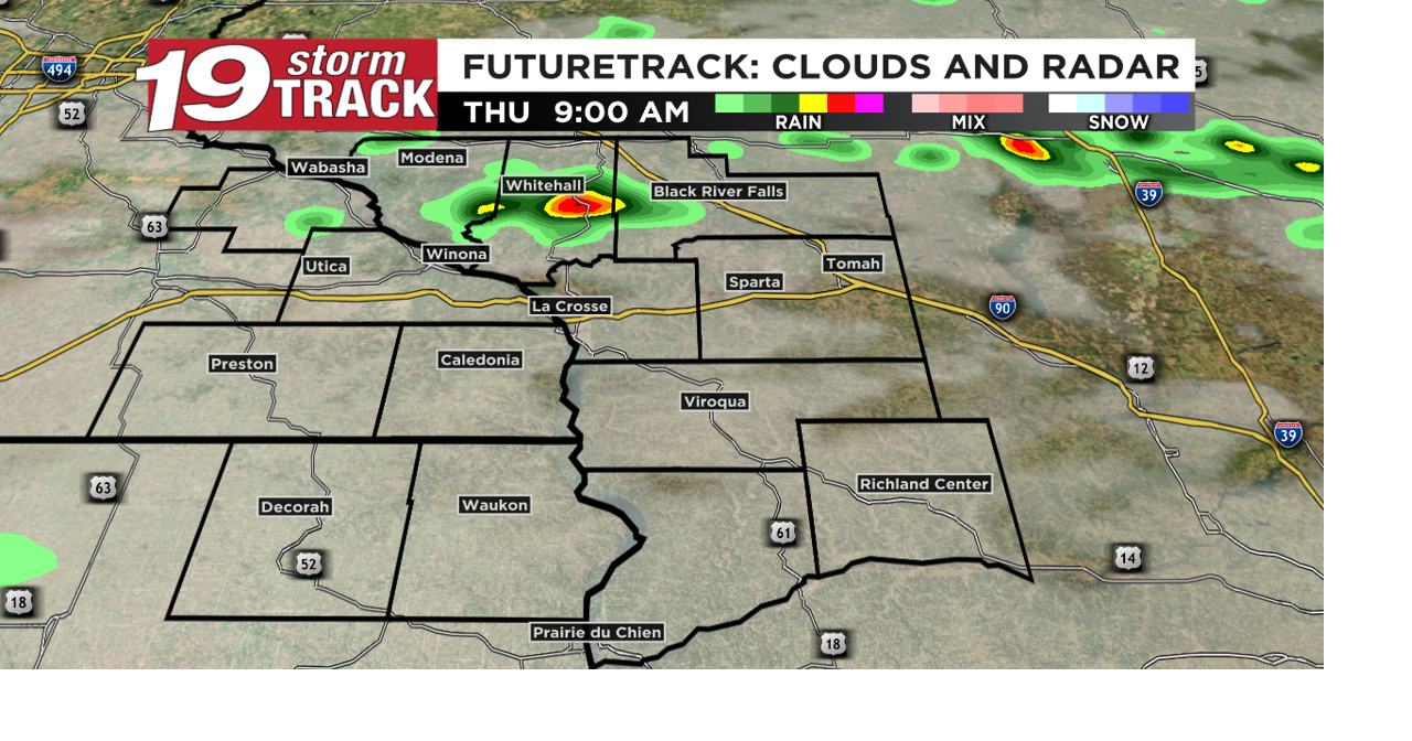 Much of the week is dry outside a slight chance on Thursday