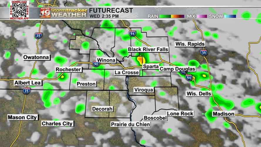 A few more midweek rain chances ahead of a calm weekend | 19 Storm ...
