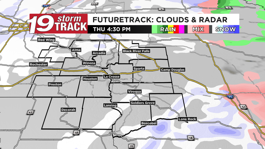 Thursday's forecast to feature rain changing to light snow, gusty winds ...