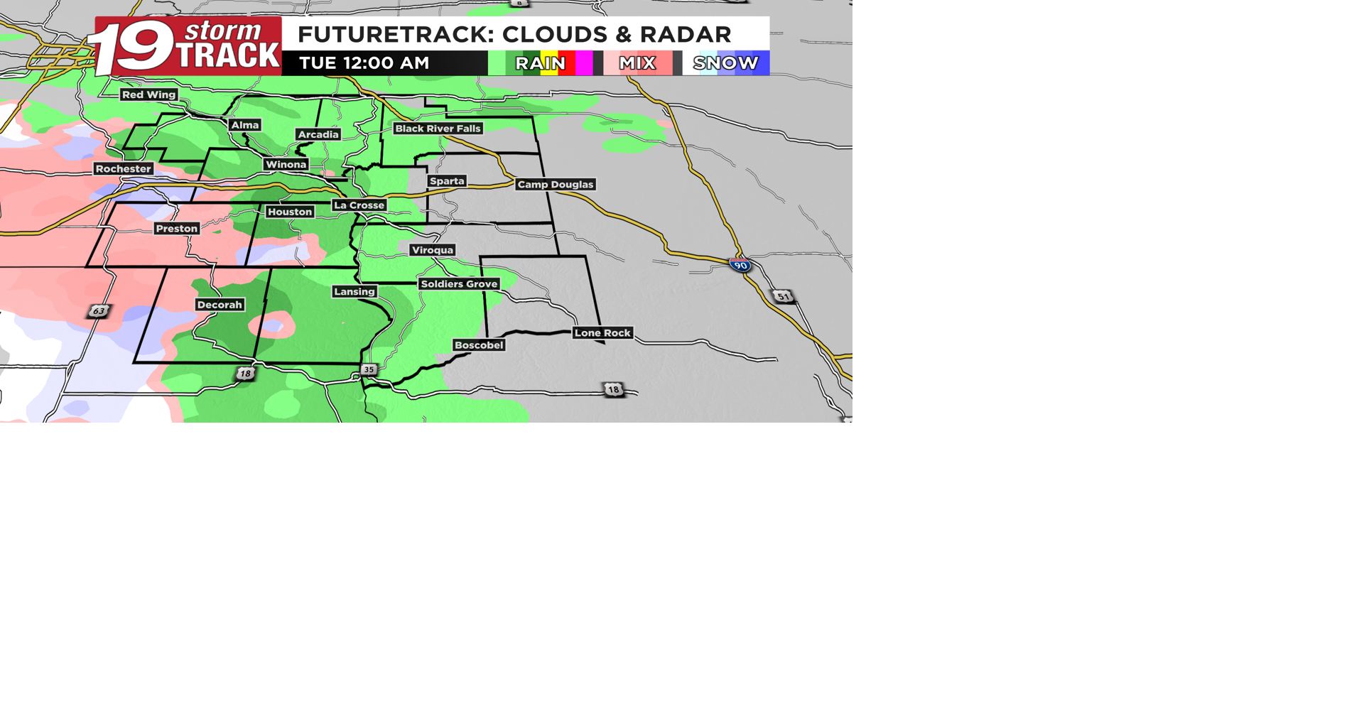 Tracking some light and scattered precipitation Monday night into ...