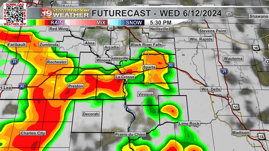 Multiple rounds of showers and storms could bring a few severe storms ...