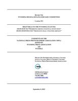 National Press Photographers Association/WyoFile/WPA Letter