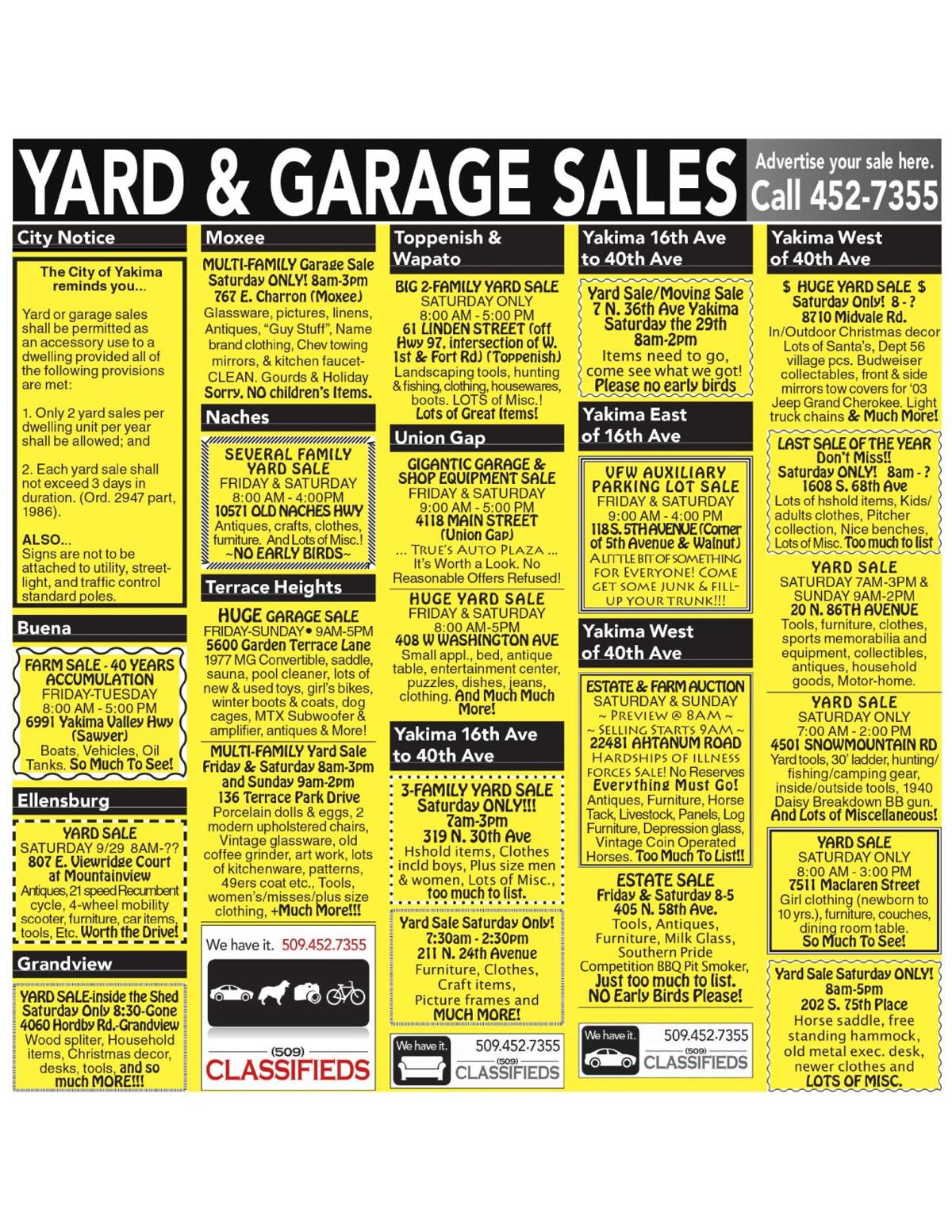 Yard Sales Ads Yakimaherald Com