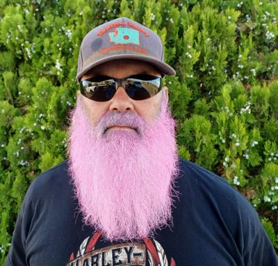Yakima man sports pink beard to raise money for mammography fund