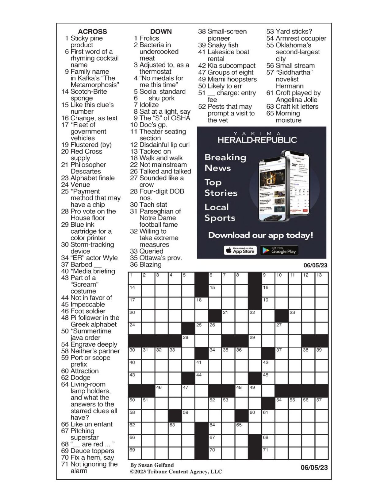 LA Times Crossword 5 May 23, Friday 