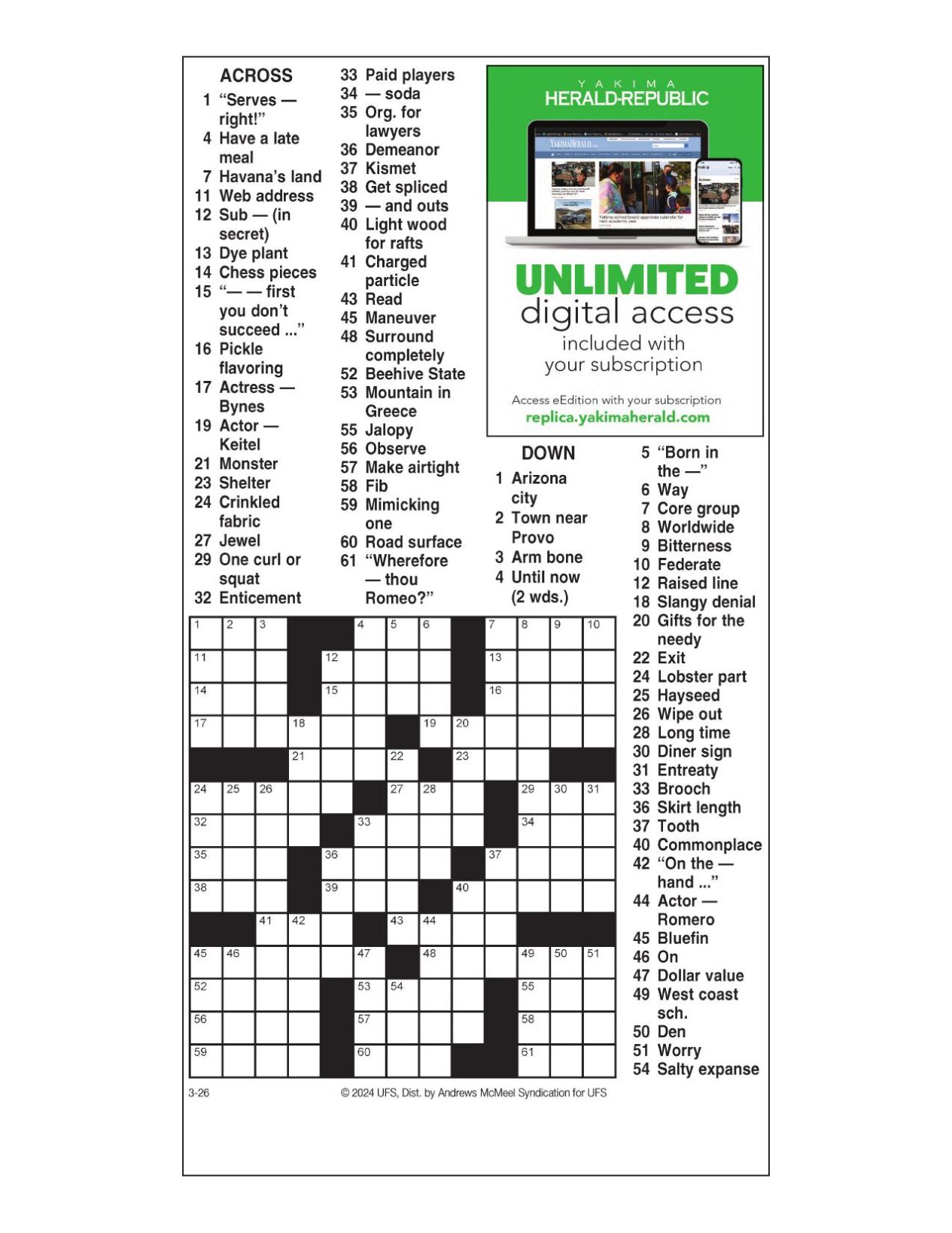 Nyt Mini Crossword March 26 78 - yfvl9a6