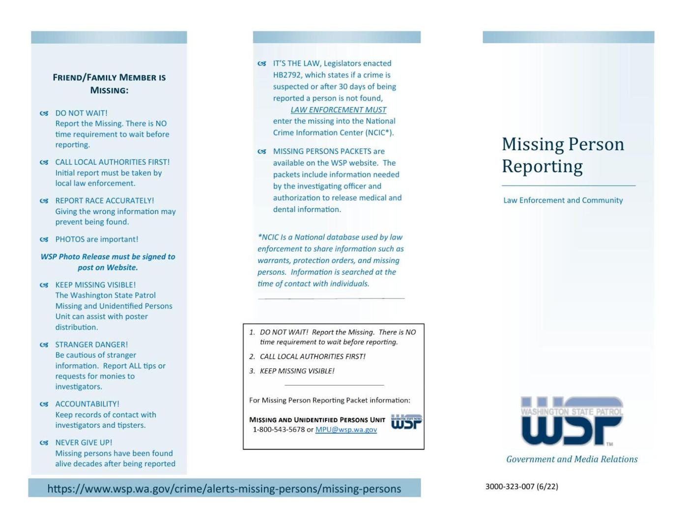 How to report a missing person | | yakimaherald.com