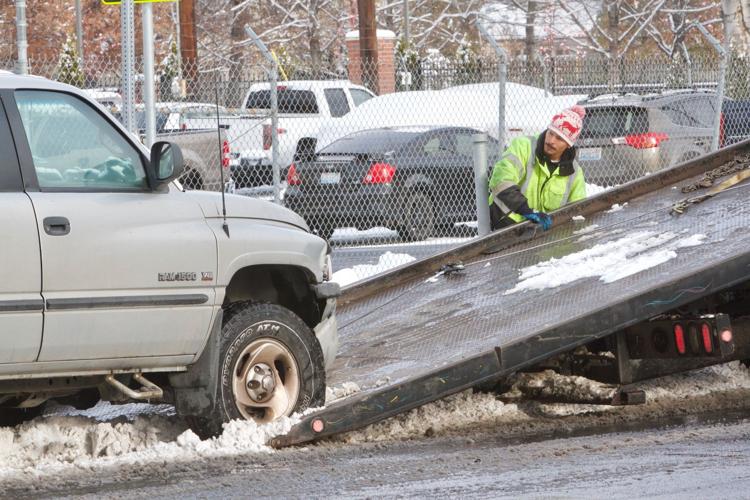 City snow plows out in force Friday; hundreds of collisions reported