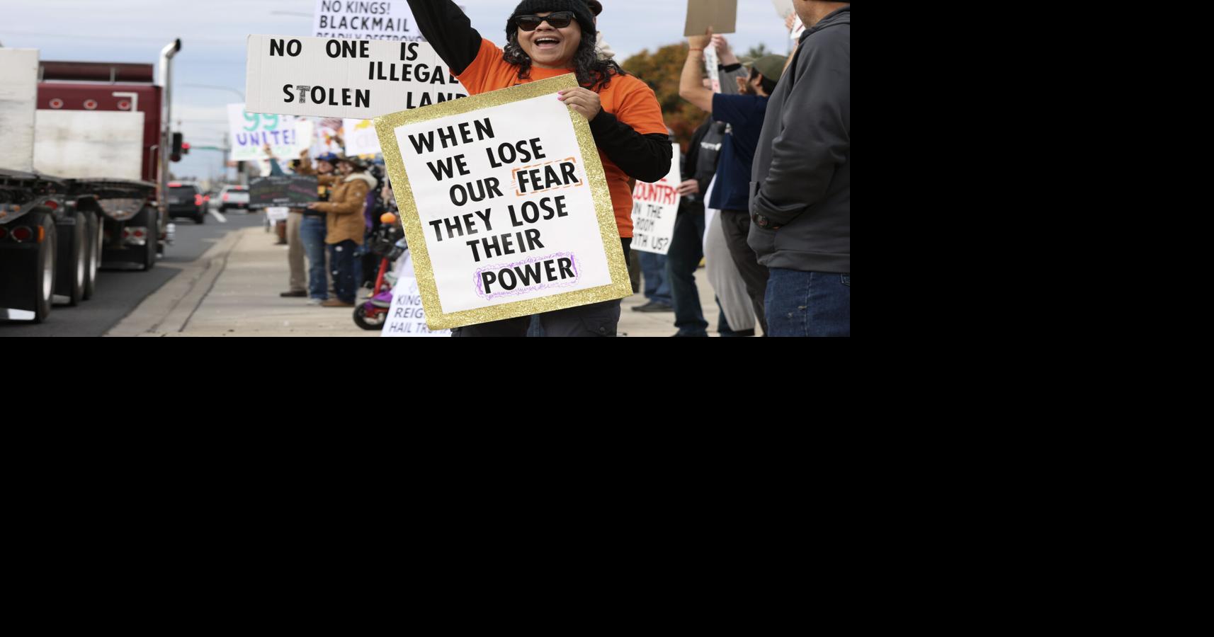 PHOTOS: People protest Trump presidency at 'No Kings' rally in Union ...