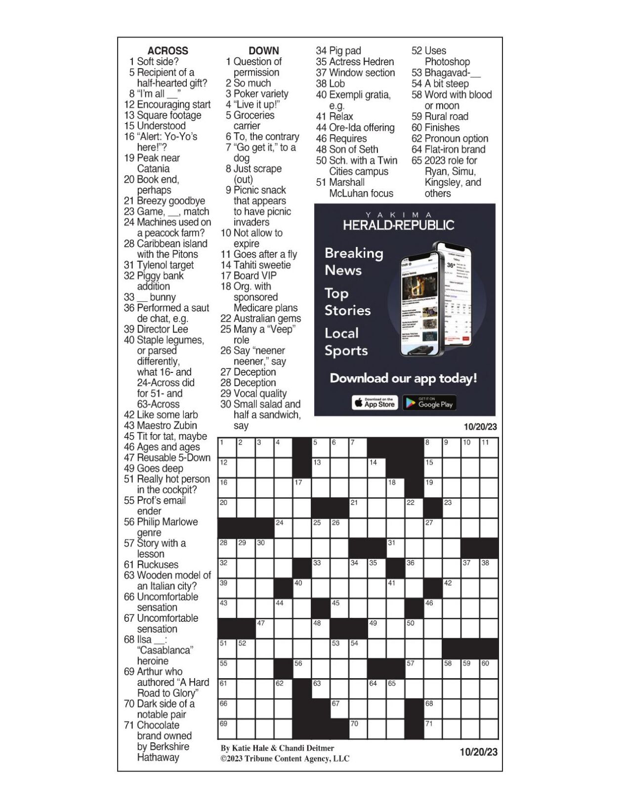 LA Times Crossword 25 Oct 22, Tuesday 