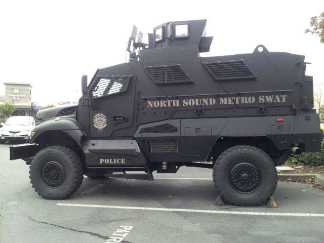 Police in Washington state got military hardware even