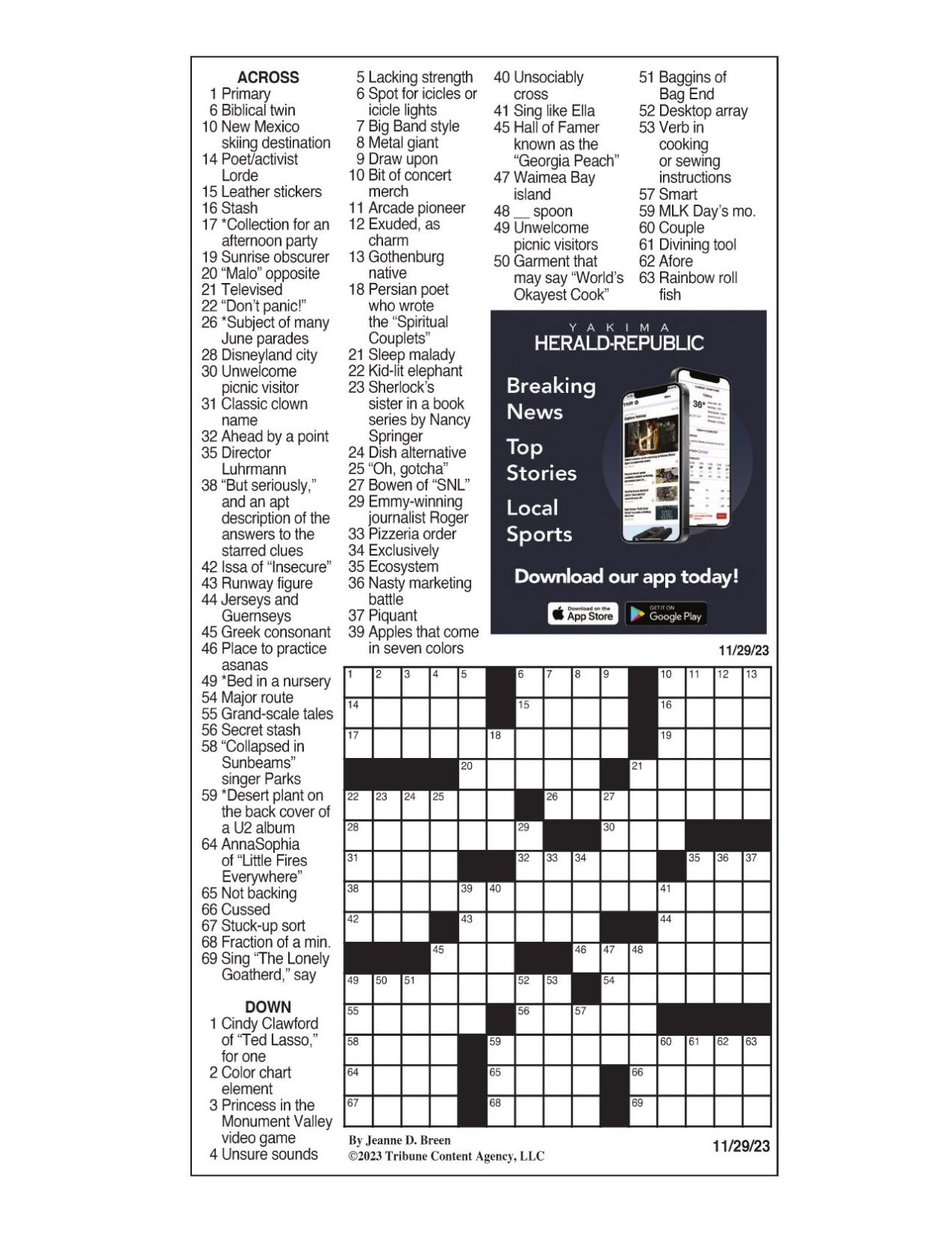 LA Times Crossword 14 Nov 19, Thursday 