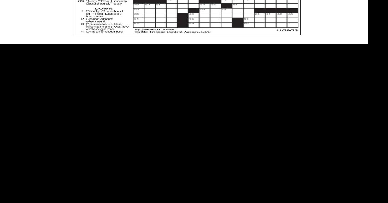 LA Times Crossword: Nov. 29, 2023 | Crosswords | yakimaherald.com