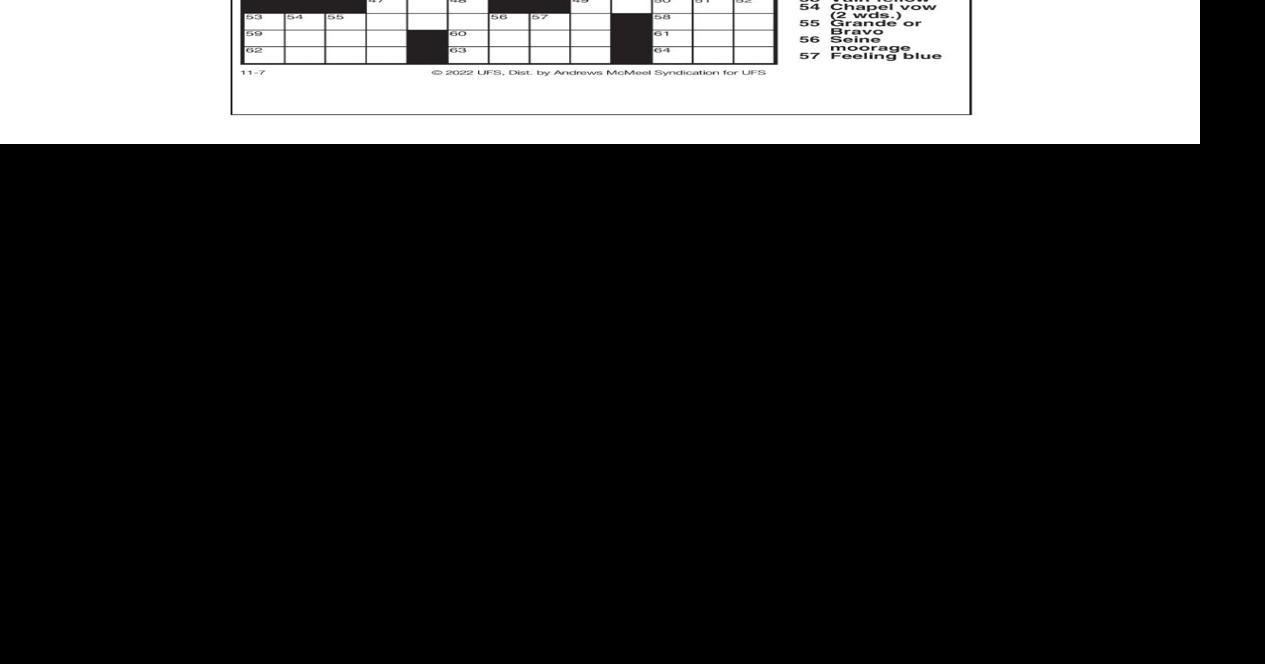 AM Crossword: Nov. 7, 2022 | Crosswords | yakimaherald.com