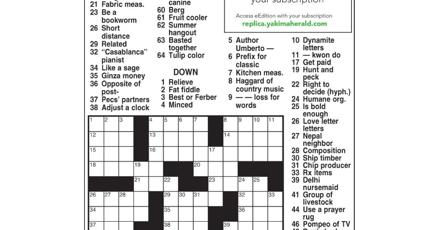 AM Crossword: Nov. 7, 2022 | Crosswords | yakimaherald.com