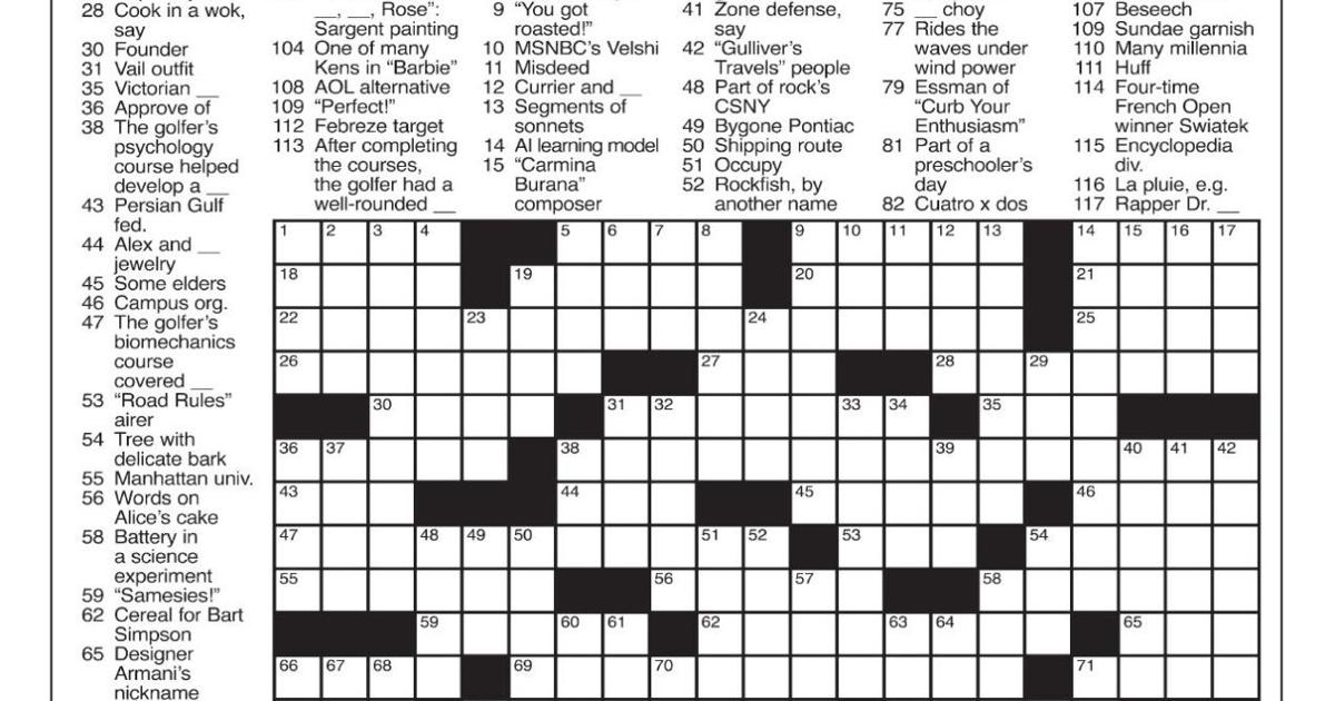 LA Times Crossword: July 21, 2024 | Crosswords | yakimaherald.com