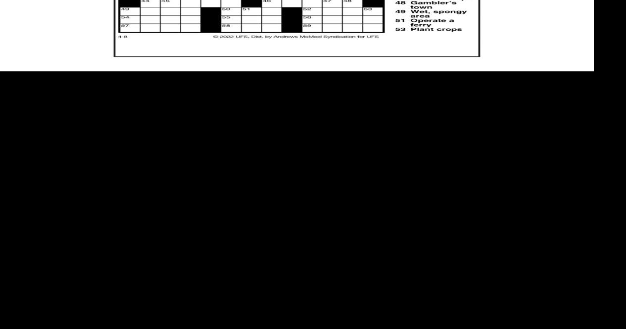 Andrews McMeel Crossword: April 8 2022 Crosswords yakimaherald com